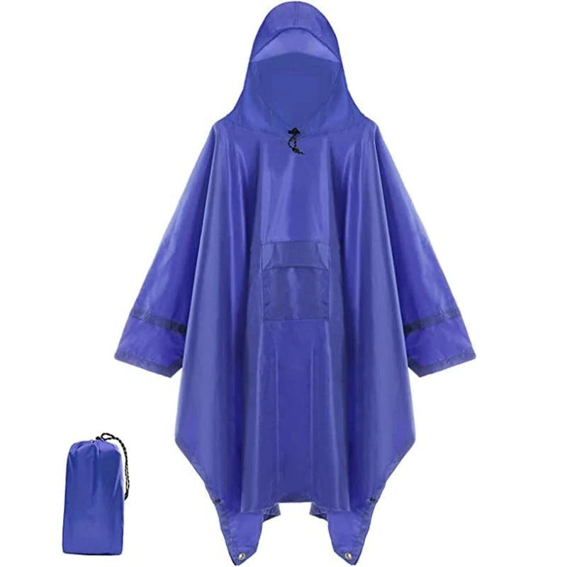 Poncho with Hooded Design | Packable Lightweight Build | All-Weather Protection Essential