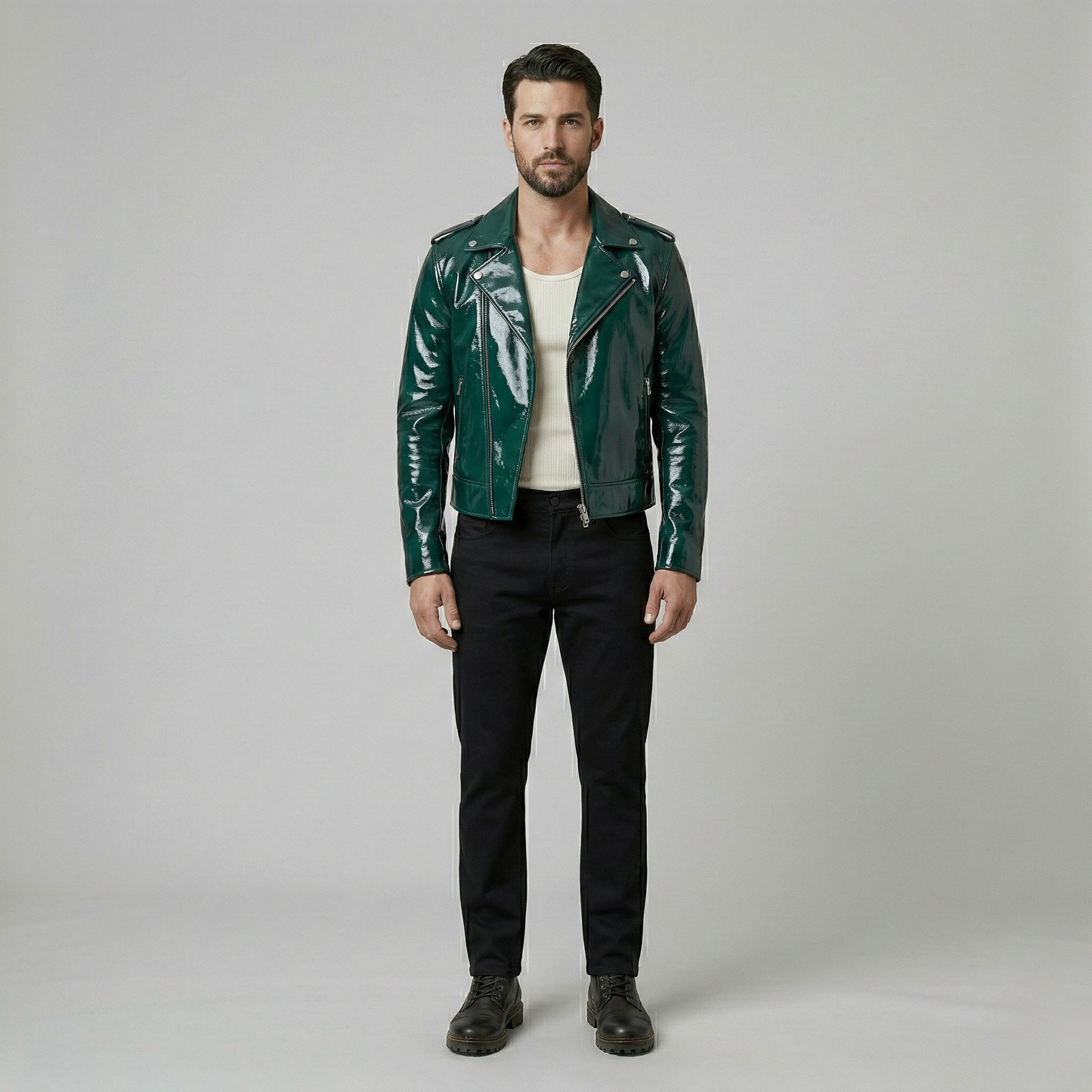 Gloss Biker Jacket