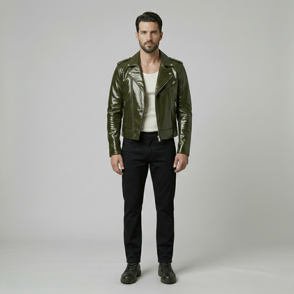 Gloss Biker Jacket