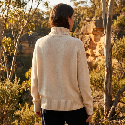 Turtleneck Sweater with Ribbed Collar | Relaxed Oversized Fit | Cosy Everyday Essential
