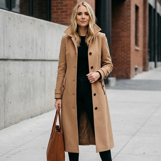 Trench Coat with Side Pockets | Structured Tailored Fit | Timeless Elegant Layer