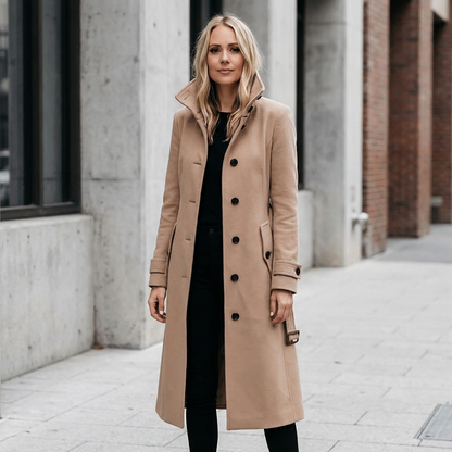 Trench Coat with Side Pockets | Structured Tailored Fit | Timeless Elegant Layer