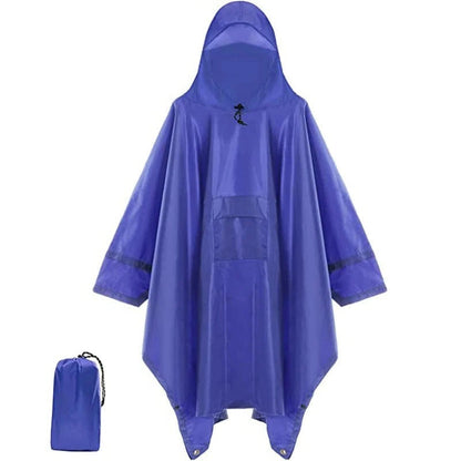Poncho with Hooded Design | Packable Lightweight Build | All-Weather Protection Essential
