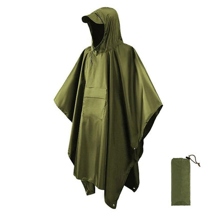 Poncho with Hooded Design | Packable Lightweight Build | All-Weather Protection Essential